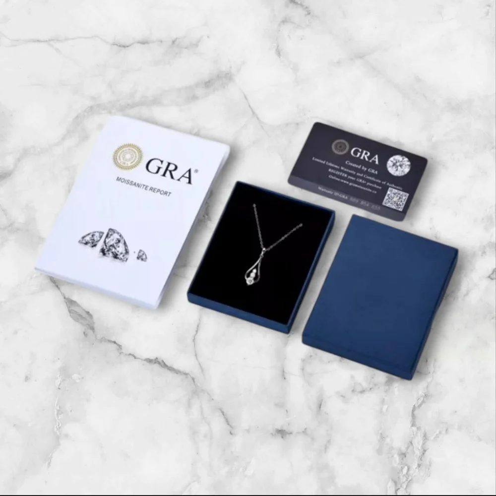 Moissanite Elegant Gold Necklace